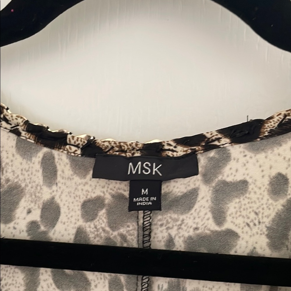 MSK Black and Brown Sleeveless Maxi Dress with Scoop Neck - Picture 3 of 5